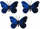 Комплект декоративных бабочек (3 шт, 12 см)