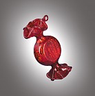 Елочное украшение конфета «Подарочная» (красный, 4×8 см)