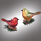 Елочное украшение «Птица лесная» (красно-белый, зелено-золотой, 11,5×9 см), в ассортименте