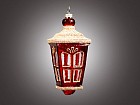 Елочное украшение фонарь «Старинный» (красный, 8×8×19 см)