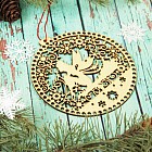 Подвеска новогодняя «Зимний ангел» (12 см) золотой