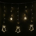 Гирлянда «Бахрома» Ш:2,4 м, В:0,9 м, Н.С. «КОЛОКОЛЬЧИКИ», LED-138-220V, 8 р, ТЕПЛО-БЕЛЫЙ