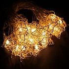 Гирлянда «Метраж» 5 м с насад. - Звезда Проволока, 4,5 см Н.С. LED-20-220V, контр 8р, Т-БЕЛЫЙ