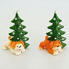 Свеча «Щенок под ёлкой» (10х14 см)