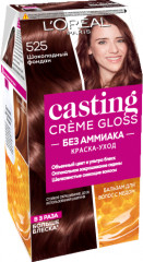Краска-уход для волос стойкая «Casting Creme Gloss» без аммиака, оттенок 525 Шоколадный фондан