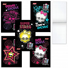 Блокнот «Школа монстров», трехцветный блок (А7, 48 листов)