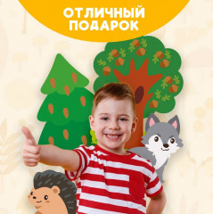 Игра для детей развивающая из дерева «Что за чем? Кто живет в лесу» - Фото 6