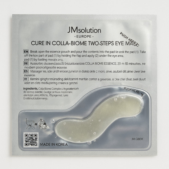 Двухэтапная коллагеновая маска для кожи вокруг глаз «Cure In Colla-Biome Two-Steps Eye Mask»