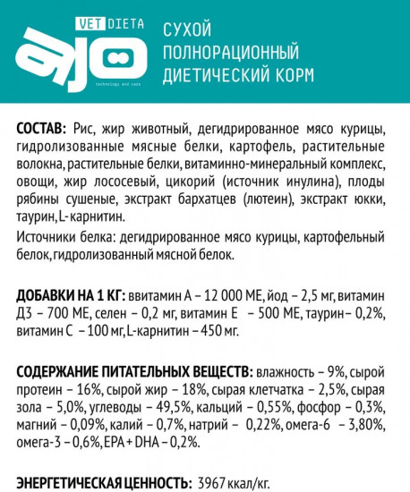 Корм для собак при хронической болезни почек «Vet Dieta Renal»