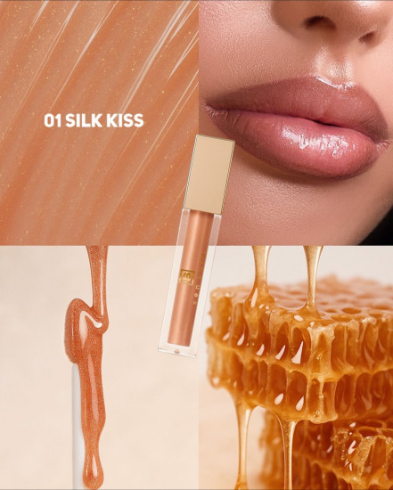 Блеск для губ, тон 01 Silk Kiss