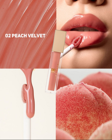 Блеск для губ, тон 02 Peach Velvet