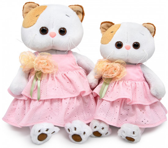 Игрушка мягкая «Кошка Ли-Ли в сарафане с цветами»