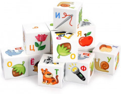 Кубики пластиковые «Азбука» - Фото 8