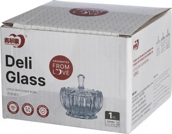 Сахарница с крышкой «Deli glass»