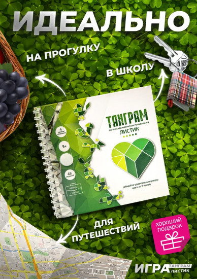 Игра-головоломка магнитная «Листик»