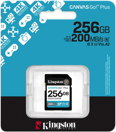 Карта памяти SD Class 10 U3 Kingston SDG4/128GB