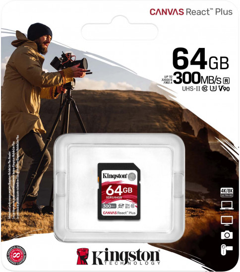 Карта памяти SD Class 10 U1 Kingston SDR2/64GB