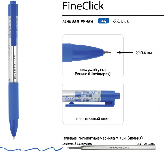 Ручка гелевая «Fineclick»