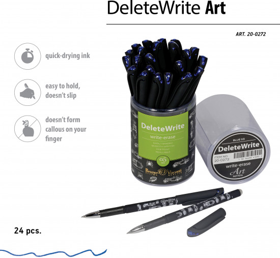 Ручка гелевая со стираемыми чернилами DeleteWrite «Blueprint. Автомобиль»