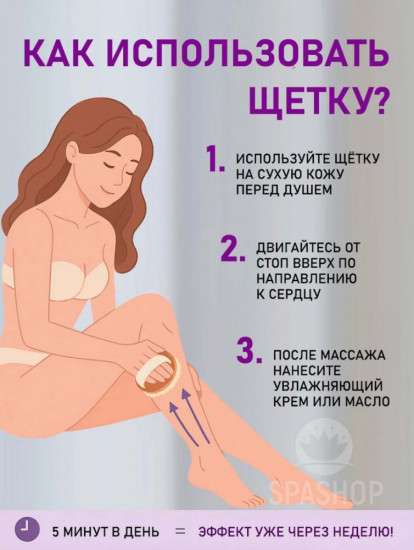 Массажная щетка для сухого массажа