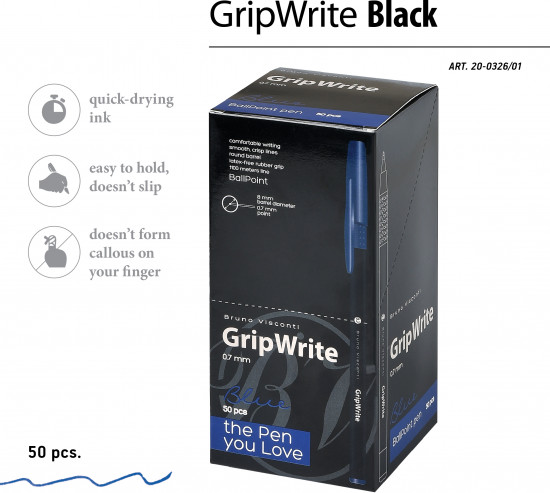 Ручка шариковая GripWrite Black