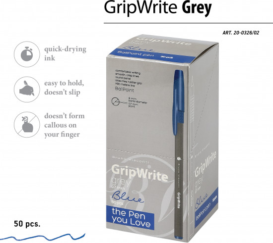 Ручка шариковая GripWrite Grey