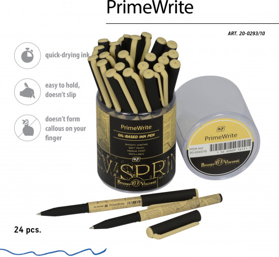 Ручка шариковая PrimeWrite со стираемыми чернилами «Газета-2»