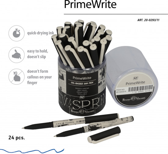 Ручка шариковая PrimeWrite со стираемыми чернилами «Газета-3»