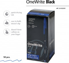 Ручка шариковая OneWrite Black - Фото 1