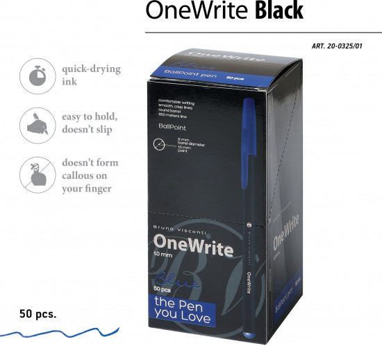 Ручка шариковая OneWrite Black