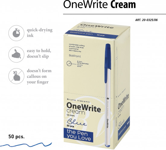 Ручка шариковая OneWrite Cream