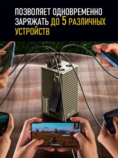 Внешний аккумулятор Power Bank 60000 mAh
