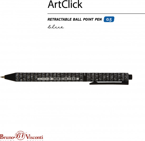 Ручка шариковая автоматическая ArtClick «Буквы»