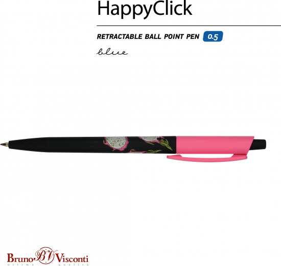 Ручка шариковая автоматическая HappyClick со стираемыми чернилами «Fresh and fruity. Питахайя»