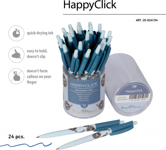 Ручка шариковая автоматическая HappyClick со стираемыми чернилами «Кофемания. Горячий шоколад»