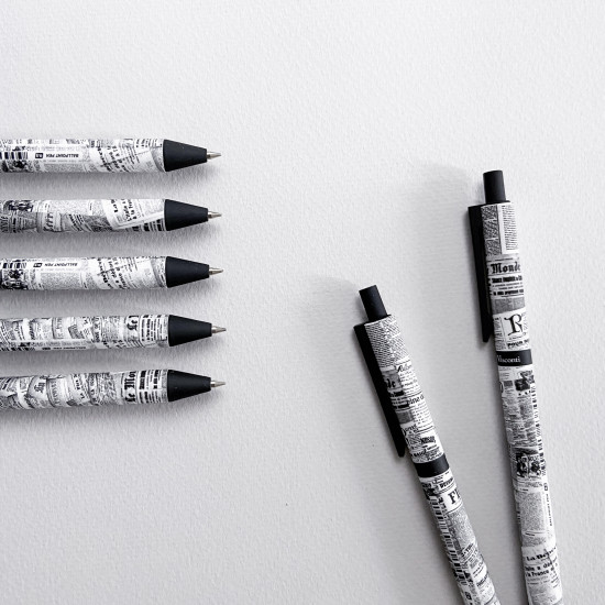 Ручка шариковая автоматическая ArtClick «Газета»