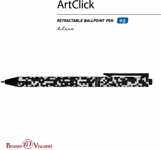 Ручка шариковая автоматическая ArtClick «Пиксели»