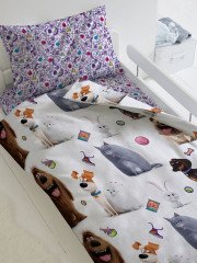 Комплект постельного белья «Домашние питомцы» (1,5-спальный, поплин, 1 наволочка 70×70) - Фото 1