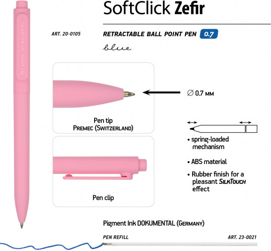 Набор ручек «SoftClick Zefir»