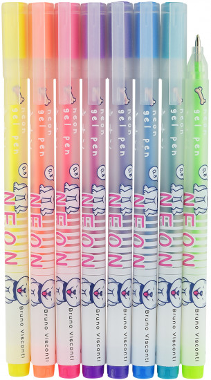 Набор ручек «UniWrite Neon. Kawaii animals»