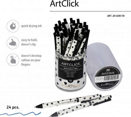 Набор ручек «Artclick. Сердечки»