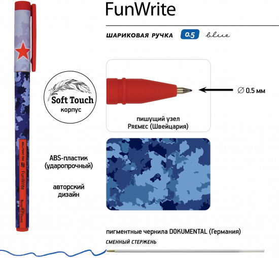 Набор ручек «Funwrite. Military blue»