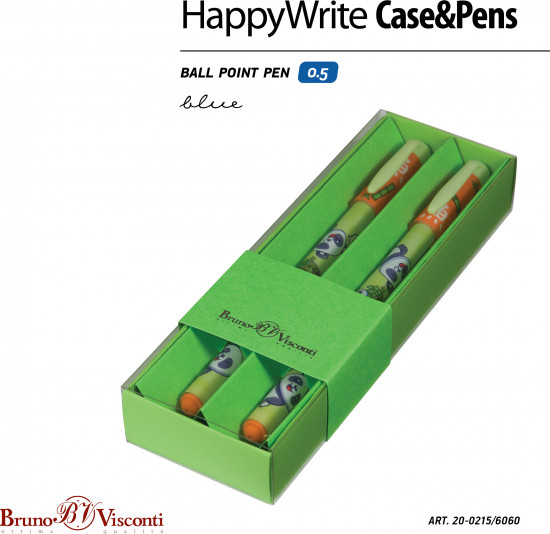 Набор ручек «Happywrite. Kawaii animals. Мишка»