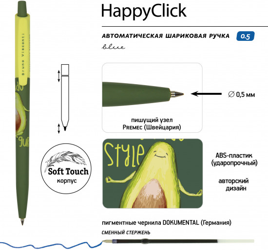 Набор «Happyclick. HappyGraphix Jumbo. Avocado Style. Yoga guru»