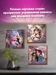 Аппликация наклейками по номерам «Аниме» - Фото 4