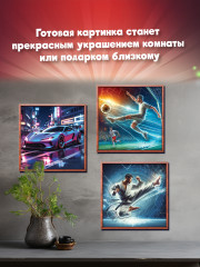 Аппликация наклейками по номерам «Футбол. Карате. Автомобиль» - Фото 4