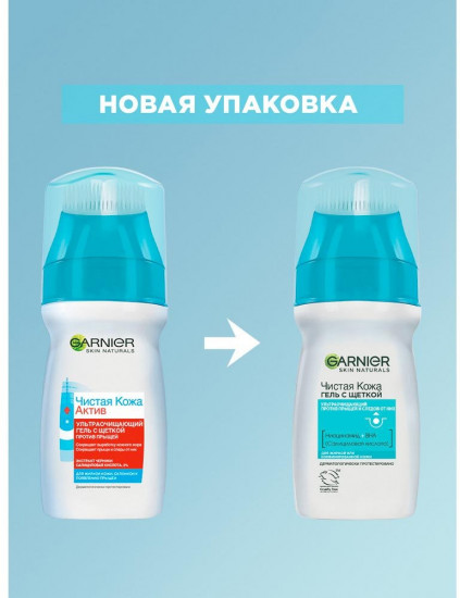 Очищающий гель для лица с щеткой «Чистая кожа Актив»