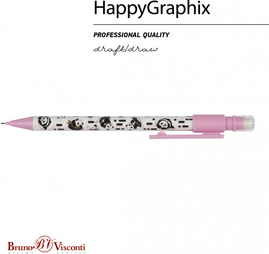 Карандаш механический «HappyGraphiх. Панды»