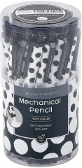 Карандаш механический с ластиком «Black and white. Горошек» - Фото 4