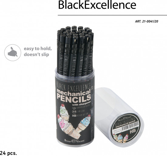 Карандаш механический с точилкой «Black excellence. Рожок»